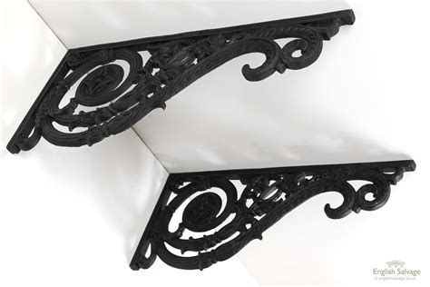 black wrought iron brackets